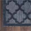 Nourison Easy Care 7' x 10' Fabric Navy Blue Modern Indoor/Outdoor Rug
