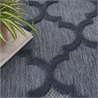 Nourison Easy Care 7' x 10' Fabric Navy Blue Modern Indoor/Outdoor Rug