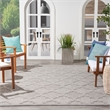 Nourison Easy Care 7' x 10' Silver Gray Fabric Modern Area Rug (7' x 10')