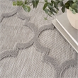 Nourison Easy Care 7' x 10' Silver Gray Fabric Modern Area Rug (7' x 10')
