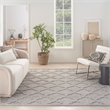 Nourison Easy Care 7' x 10' Silver Gray Fabric Modern Area Rug (7' x 10')
