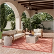 Nourison Easy Care 8' x 10' Fabric Coral Orange Modern Indoor/Outdoor Rug