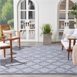 Nourison Easy Care 8' x 10' Fabric Denim Blue Modern Indoor/Outdoor Rug