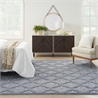 Nourison Easy Care 8' x 10' Fabric Denim Blue Modern Indoor/Outdoor Rug