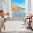Nourison Versatile 6' x 9' Indoor/Outdoor Rug in Ivory/White