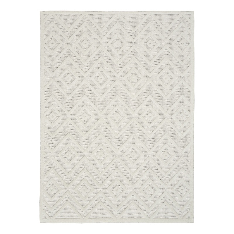 Nourison Versatile 6' x 9' Indoor/Outdoor Rug in Ivory/White