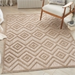 Nourison Versatile 6' x 9' Fabric Indoor/Outdoor Rug in Natural Beige