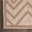 Nourison Versatile 6' x 9' Fabric Indoor/Outdoor Rug in Natural Beige