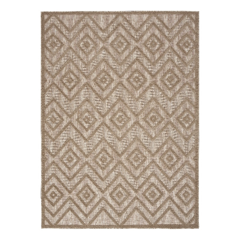 Nourison Versatile 6' x 9' Fabric Indoor/Outdoor Rug in Natural Beige