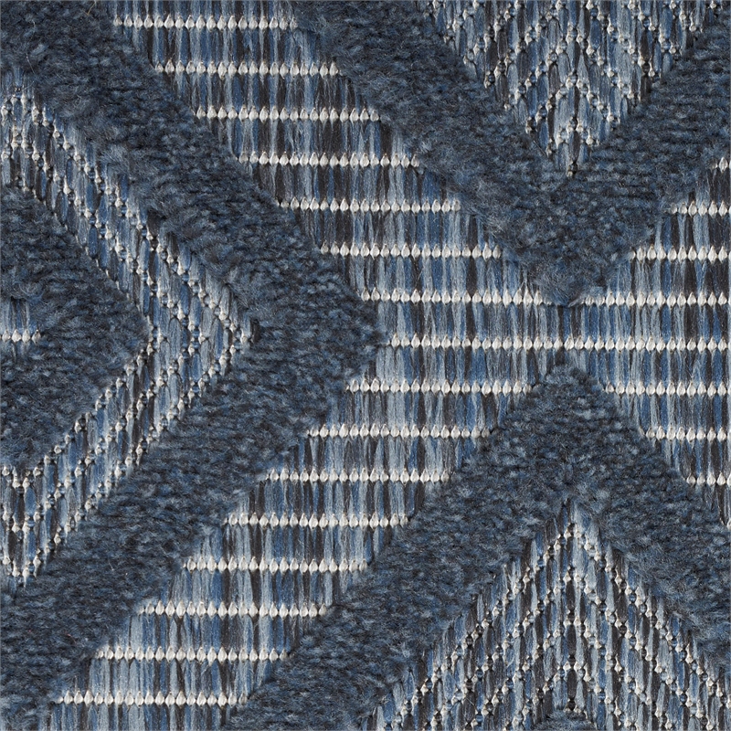 Nourison Versatile 6' x 9' Indoor/Outdoor Rug in Navy Blue