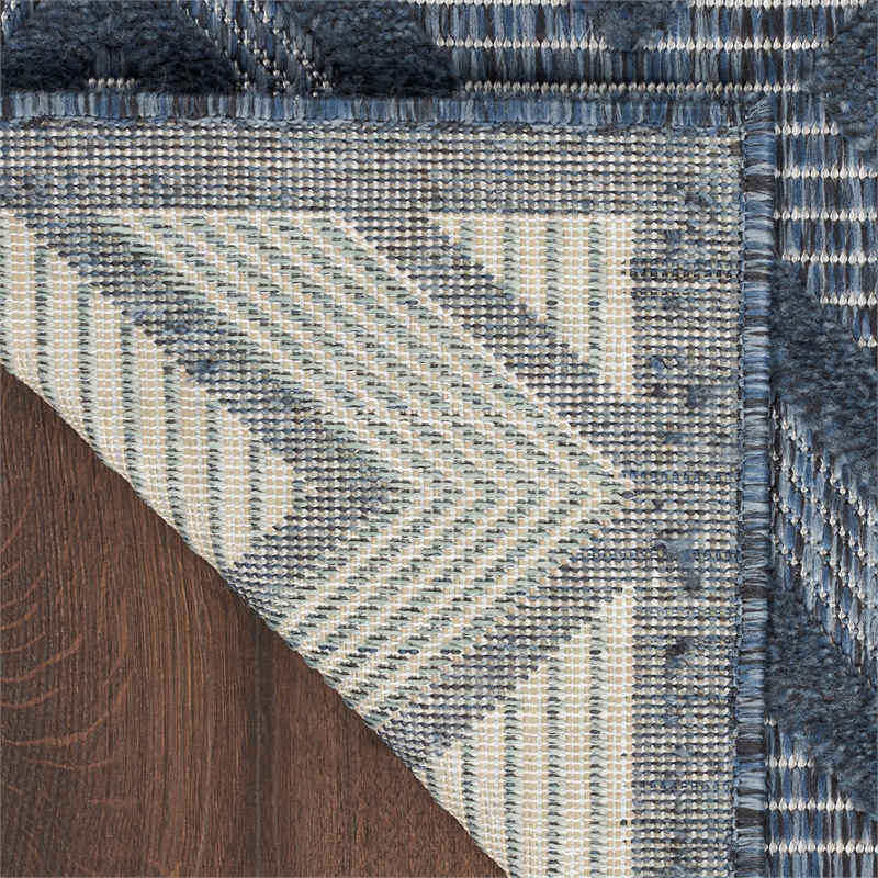 Nourison Versatile 6' x 9' Indoor/Outdoor Rug in Navy Blue