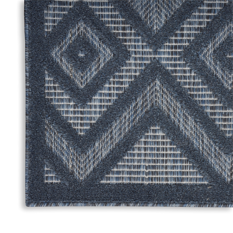 Nourison Versatile 6' x 9' Indoor/Outdoor Rug in Navy Blue
