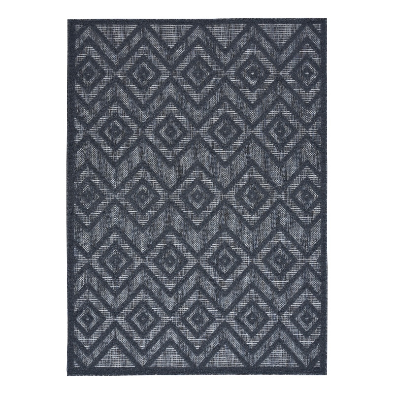 Nourison Versatile 6' x 9' Indoor/Outdoor Rug in Navy Blue
