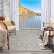Nourison Versatile 6' x 9' Indoor/Outdoor Rug in Silver Grey