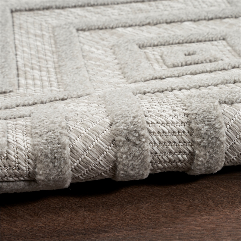 Nourison Versatile 6' x 9' Indoor/Outdoor Rug in Silver Grey