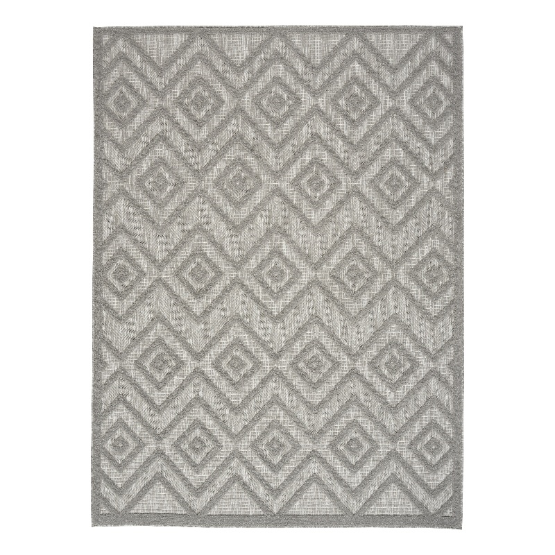 Nourison Versatile 6' x 9' Indoor/Outdoor Rug in Silver Grey