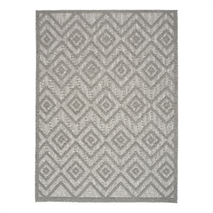 Nourison Versatile 6' x 9' Indoor/Outdoor Rug in Silver Grey