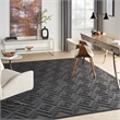 Nourison Versatile 7' x 10' Indoor/Outdoor Rug in Charcoal/Black
