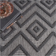 Nourison Versatile 7' x 10' Indoor/Outdoor Rug in Charcoal/Black