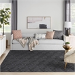 Nourison Versatile 7' x 10' Indoor/Outdoor Rug in Charcoal/Black