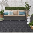 Nourison Versatile 7' x 10' Indoor/Outdoor Rug in Charcoal/Black
