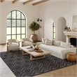 Nourison Versatile 7' x 10' Indoor/Outdoor Rug in Charcoal/Black