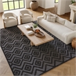 Nourison Versatile 7' x 10' Indoor/Outdoor Rug in Charcoal/Black