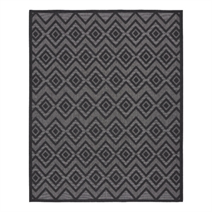 Nourison Versatile 7' x 10' Indoor/Outdoor Rug in Charcoal/Black