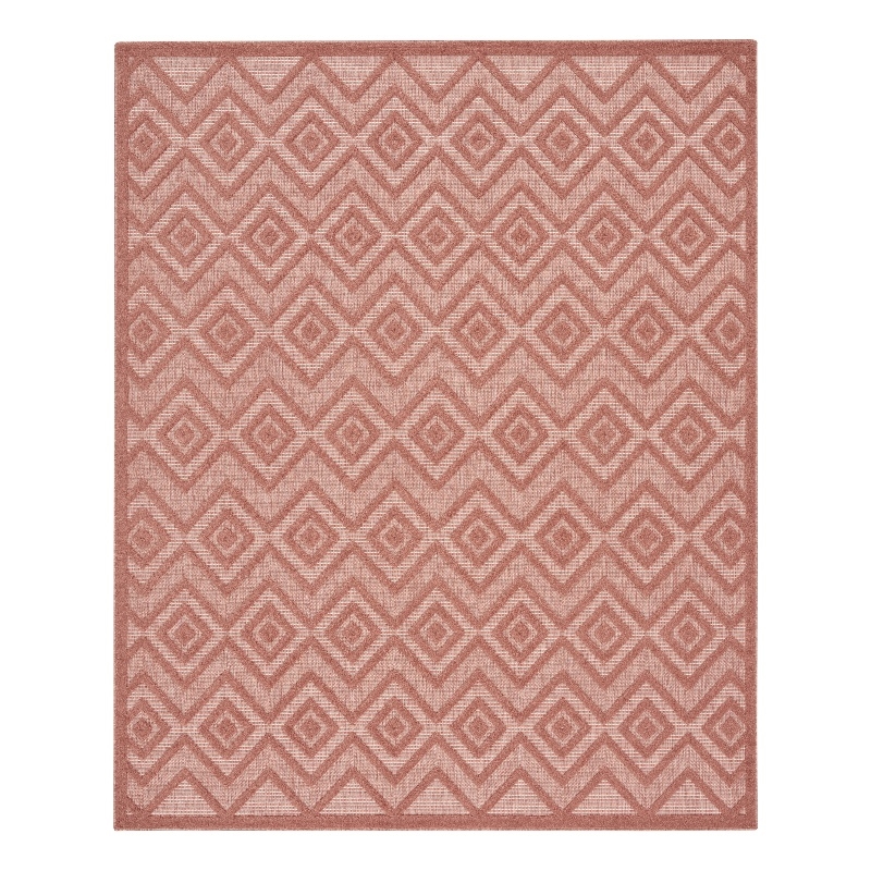 Nourison Versatile 7' x 10' Indoor/Outdoor Rug in Coral/Orange