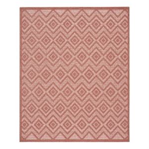Nourison Versatile 7' x 10' Indoor/Outdoor Rug in Coral/Orange