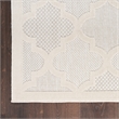 Nourison Easy Care 9' x 12' Ivory/White Fabric Modern Area Rug