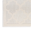 Nourison Easy Care 9' x 12' Ivory/White Fabric Modern Area Rug