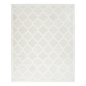 Nourison Easy Care 9' x 12' Ivory/White Fabric Modern Area Rug