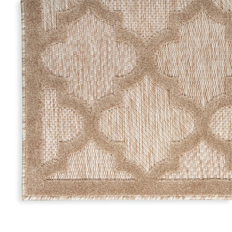 Nourison Easy Care 9' x 12' Natural Beige Fabric Modern Area Rug