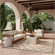 Nourison Easy Care 9' x 12' Natural Beige Fabric Modern Area Rug