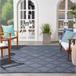 Nourison Easy Care 9' x 12' Navy Blue Fabric Indoor/Outdoor Rug