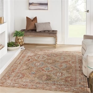 Nourison Petra 5'3&quot x 7'8&quot Rust Indoor Rug
