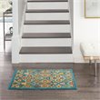 Nourison Allur 2' x 3' Turquoise Ivory Fabric Bohemian Area Rug (2' x 3')