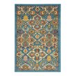 Nourison Allur 2' x 3' Turquoise Ivory Fabric Bohemian Area Rug (2' x 3')
