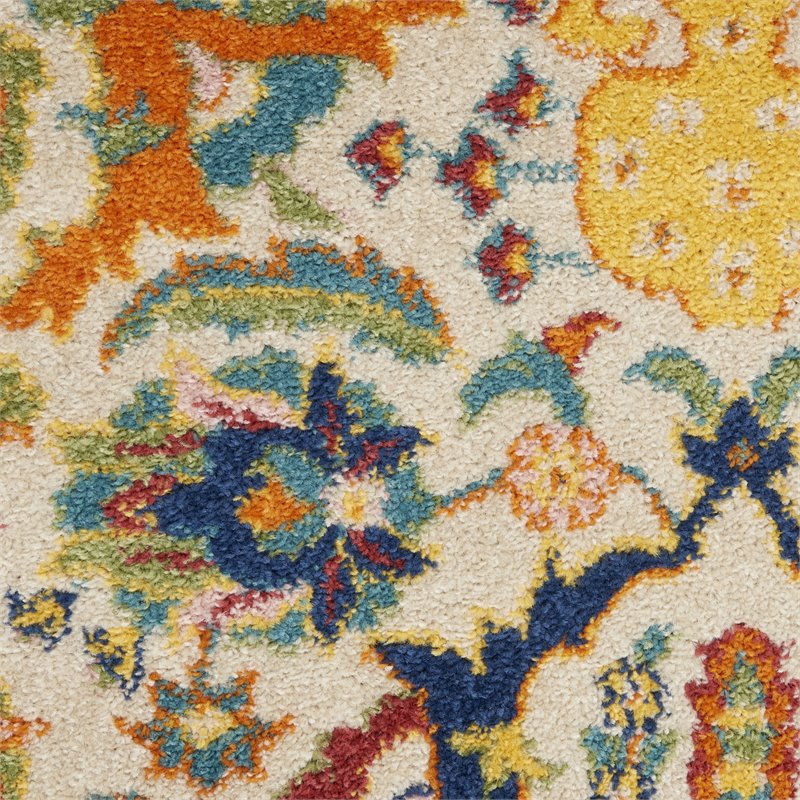 Nourison Allur 2' x 3' Ivory Multicolor Fabric Bohemian Area Rug (2' x 3')