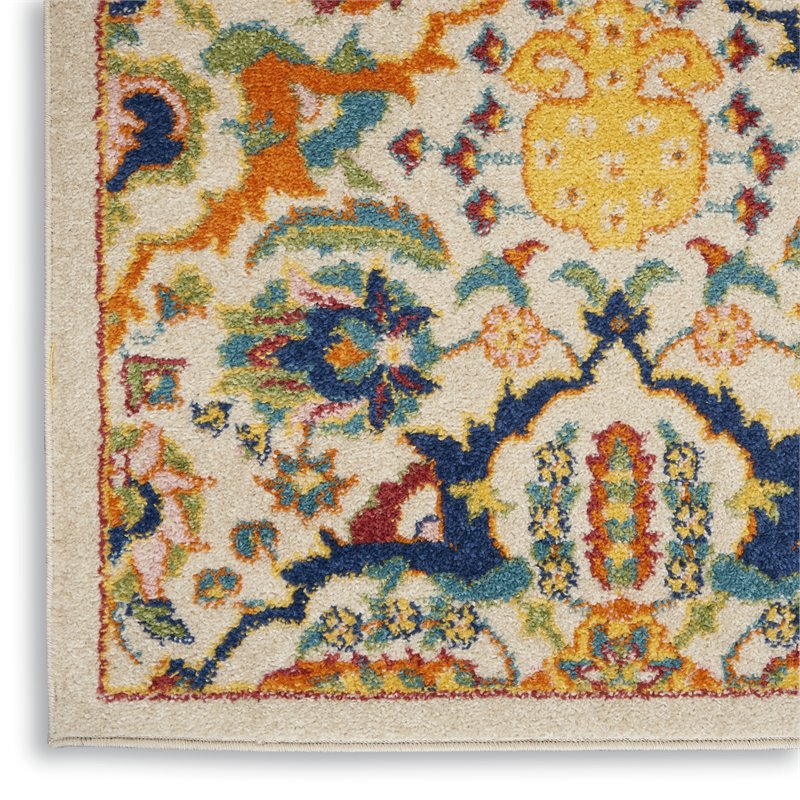 Nourison Allur 4' x 6' Ivory Multicolor Fabric Bohemian Area Rug (4' x 6')