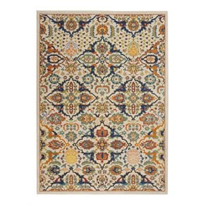 Nourison Allur 4' x 6' Ivory Multicolor Fabric Bohemian Area Rug (4' x 6')