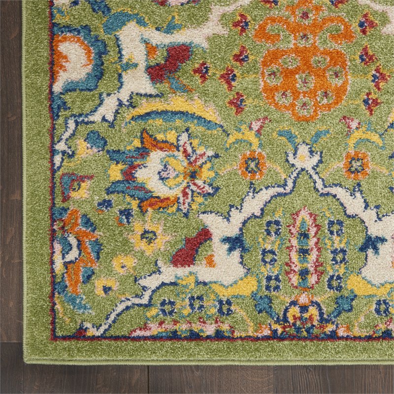 Nourison Allur 4' x 6' Sage Ivory Fabric Bohemian Area Rug (4' x 6')