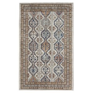 Nourison Concerto 26x45&quot Polyester and Polypropylene Area Rug in Gray