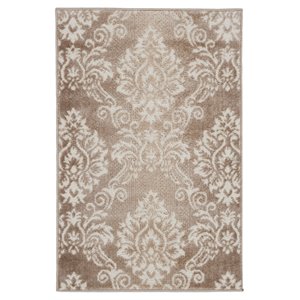 Nourison Elation 24x36&quot Polyester and Polypropylene Area Rug in Ivory Mocha