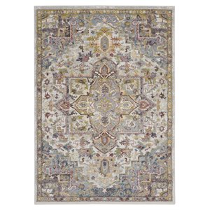 Nourison Juniper 5'3&quot x 7'3&quot Fabric Ivory/Multi Traditional Indoor Rug