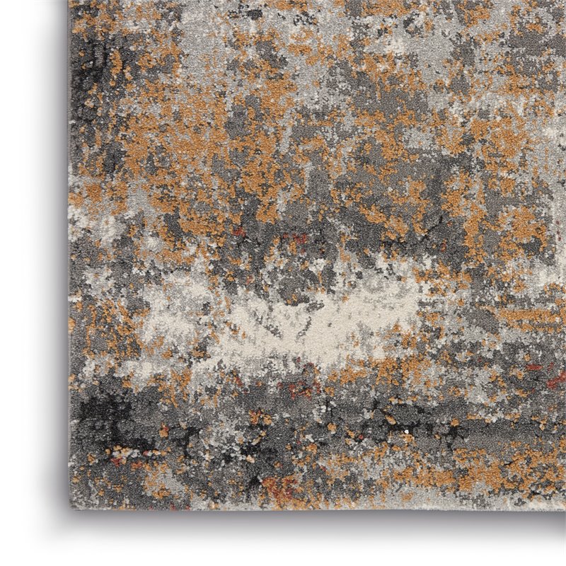 Nourison Ludlow 4' x 6' Fabric Gray/Multi Modern Indoor Rug