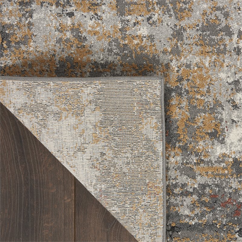 Nourison Ludlow 4' x 6' Fabric Gray/Multi Modern Indoor Rug