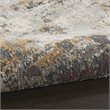 Nourison Ludlow 4' x 6' Fabric Gray/Multi Modern Indoor Rug