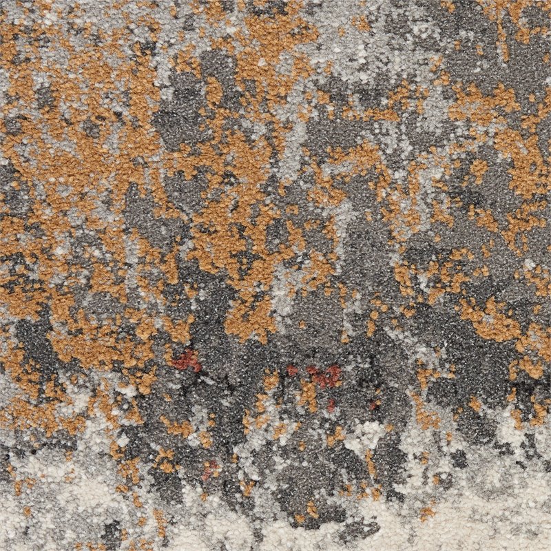 Nourison Ludlow 4' x 6' Fabric Gray/Multi Modern Indoor Rug